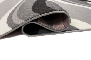 Tapis de couloir Dream Gris Foncé Crème Ondes