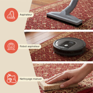Tapis de couloir Antidérapant Rouge Oriental