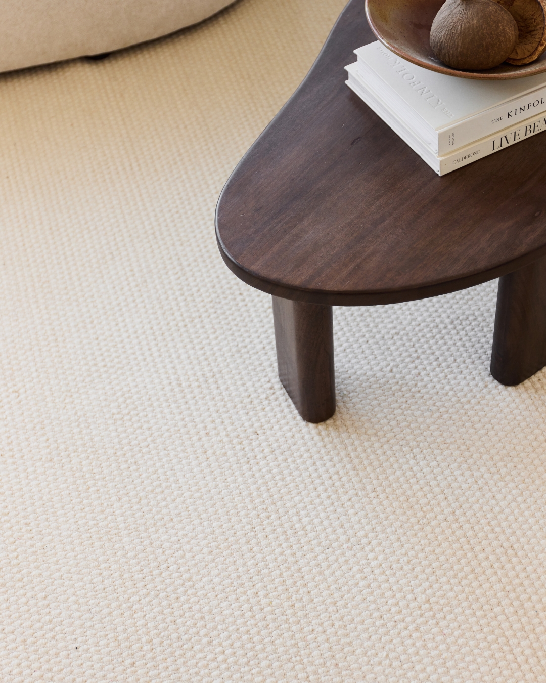 Tapis Laine Loni Blanc