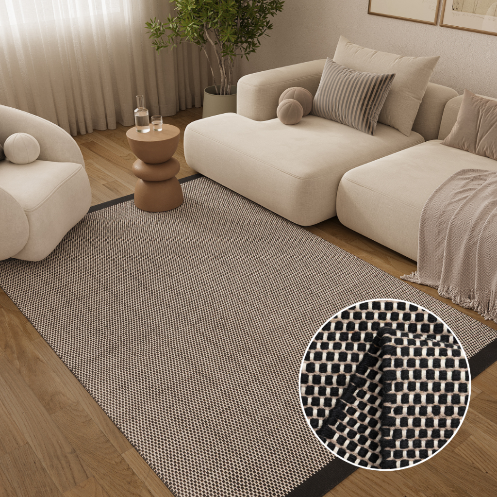 Tapis Laine Loni Noir