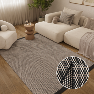 Tapis Laine Loni Noir