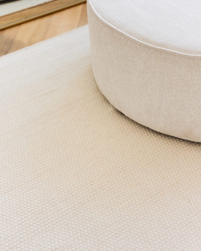 Tapis Laine Loni Blanc