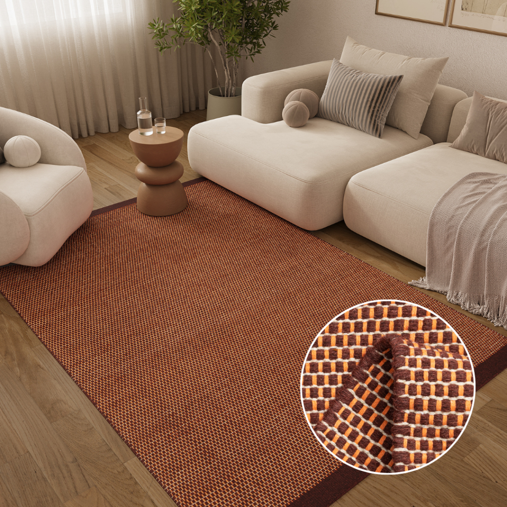 Tapis Laine Loni Brun Foncé