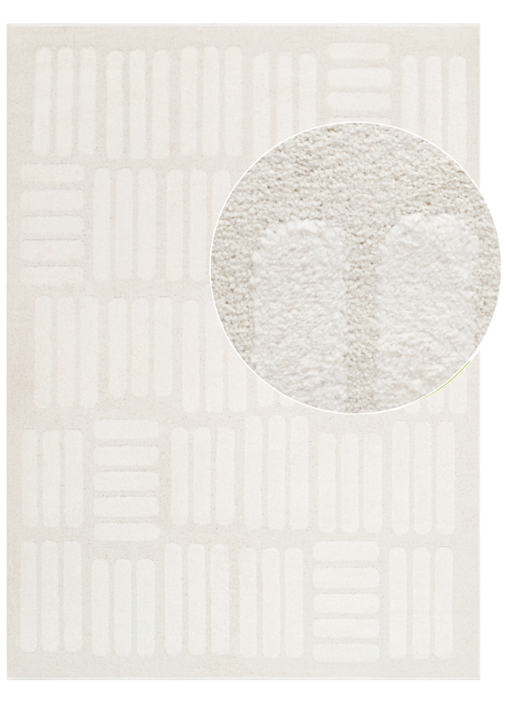 Tapis Terra Crème Rayures