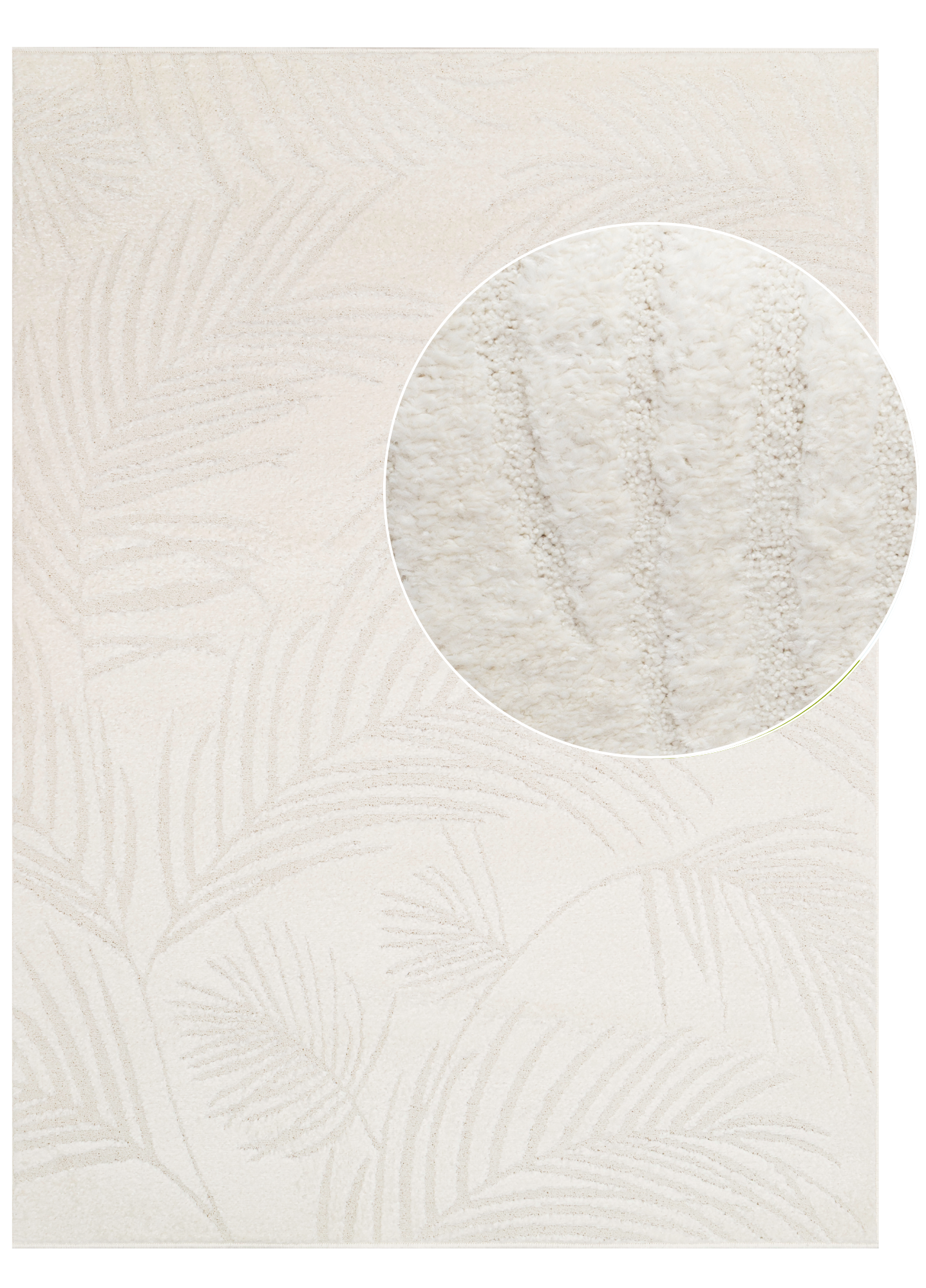 Tapis Terra Crème Feuilles de Palmier