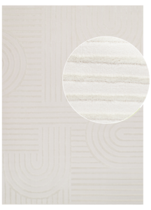 Tapis Hygge Blanc Cassé Géométrique