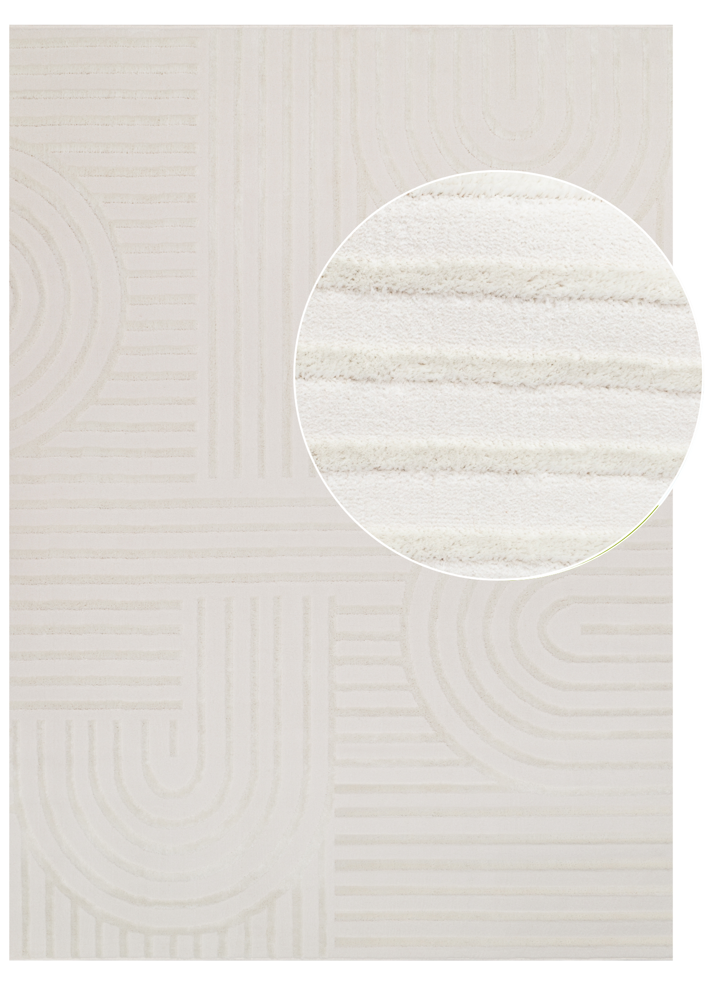 Tapis Hygge Blanc Cassé Géométrique