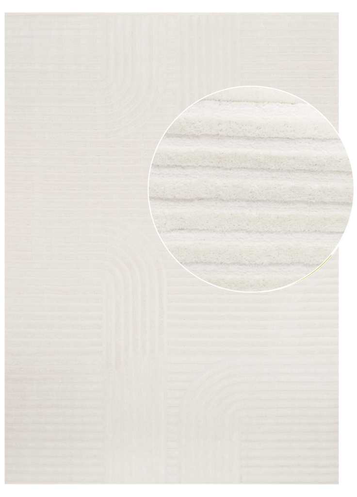 Tapis Hygge Blanc Cassé Rayé