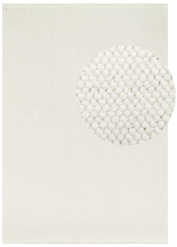 Tapis Laine Loni Blanc