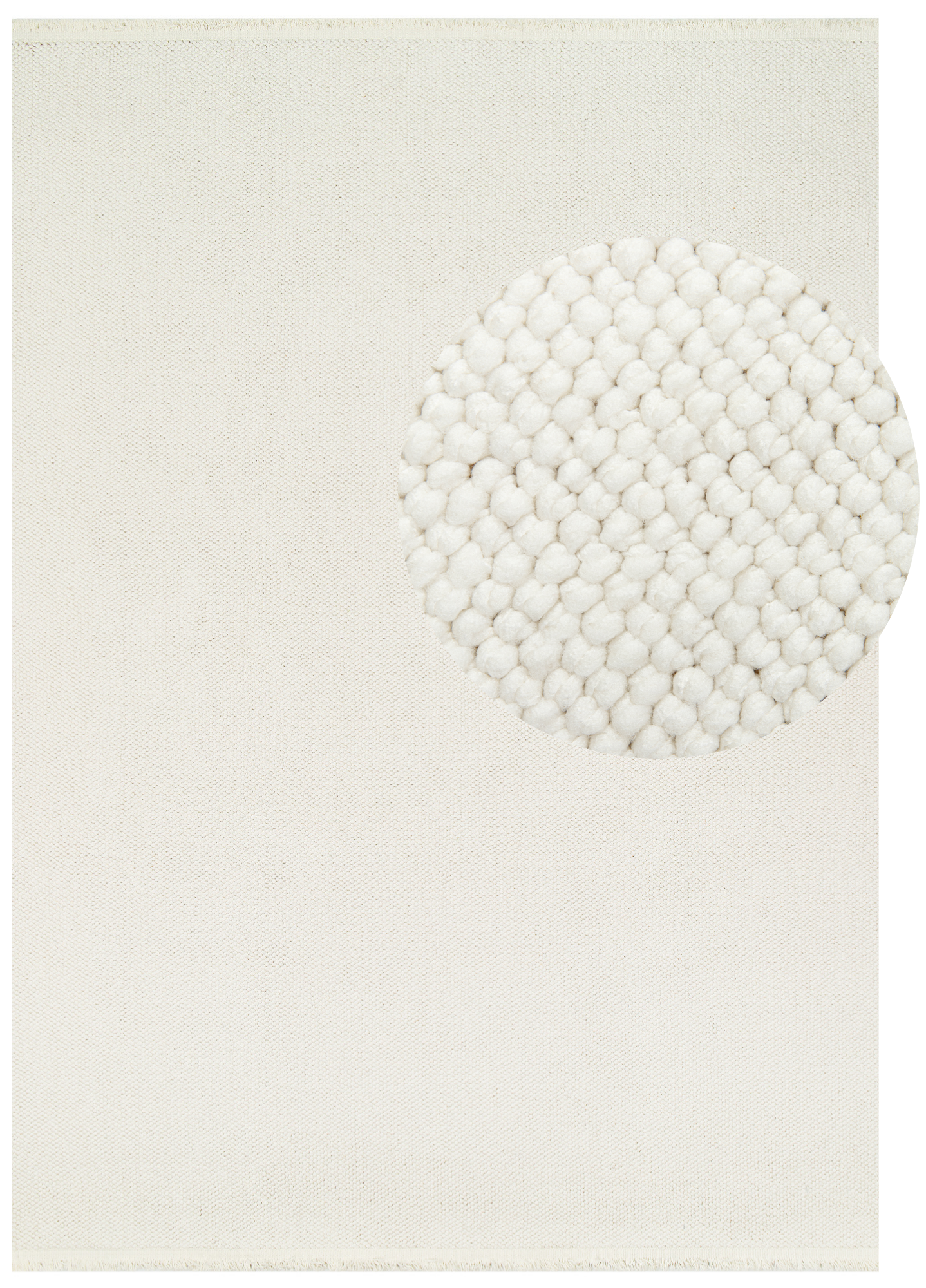 Tapis Laine Loni Blanc