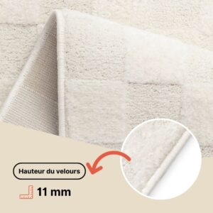 Tapis Terra Crème Forme Irrégulière