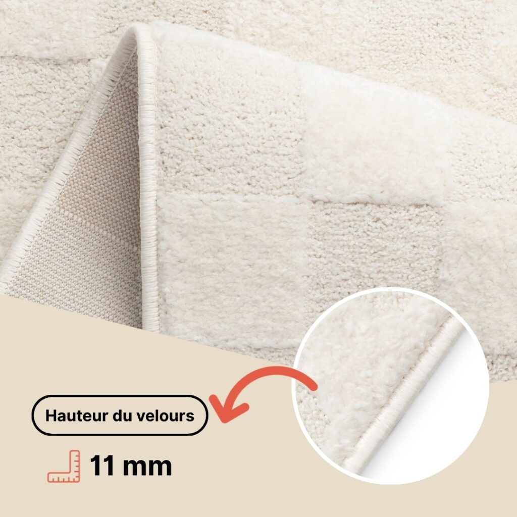 Tapis Terra Crème Feuilles de Palmier