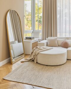 Tapis Laine Loni Brun Clair