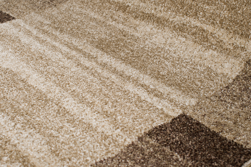 Tapis de couloir Sari Beige Marron Cadre