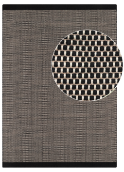 Tapis Laine Loni Noir
