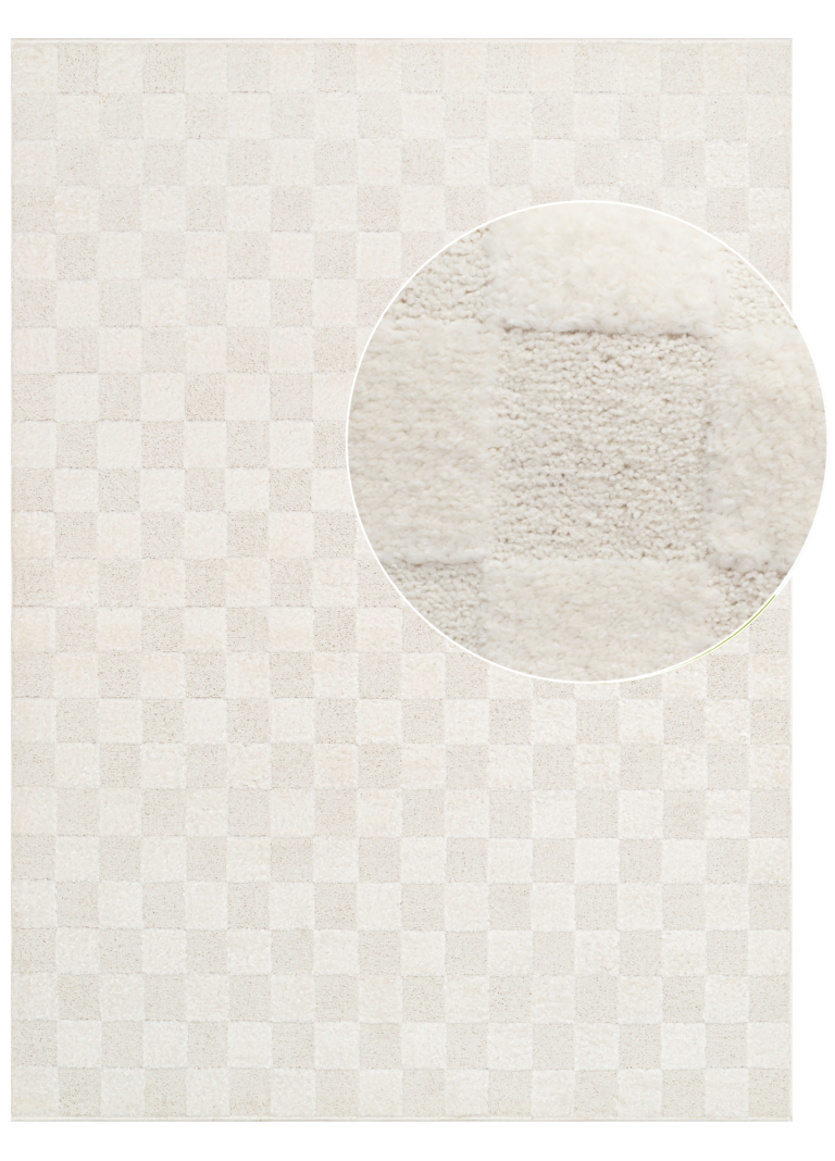 Tapis Terra Crème Carreaux