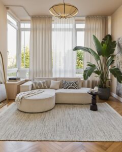 Tapis Laine Loni Beige