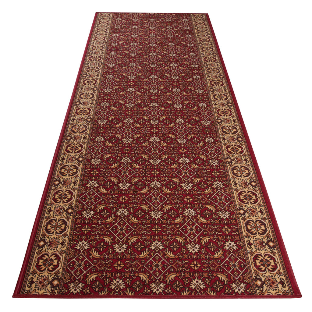 Tapis de couloir Antidérapant Rouge Oriental