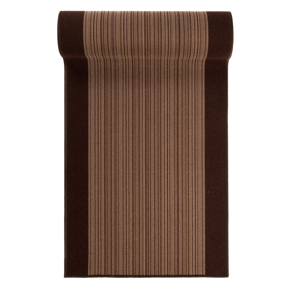 Tapis de couloir Antidérapant Marron Rayures