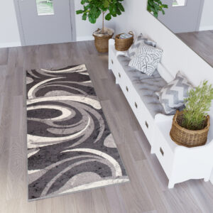 Tapis de couloir Dream Abstrait Gris Ondes Fines