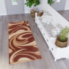 Tapis de couloir Dream Abstrait Marron Ondes Fines