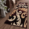 Tapis de couloir Dream Bordeaux Crème Ornements Feuilles