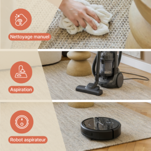 Tapis Laine Loni Blanc