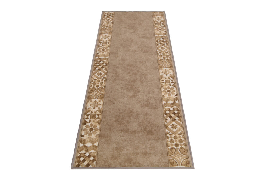 Tapis de couloir Antidérapant Beige Mosaïque