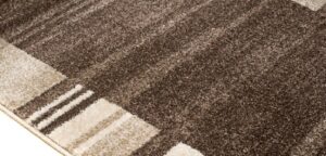 Tapis de couloir Sari Marron Beige Cadre