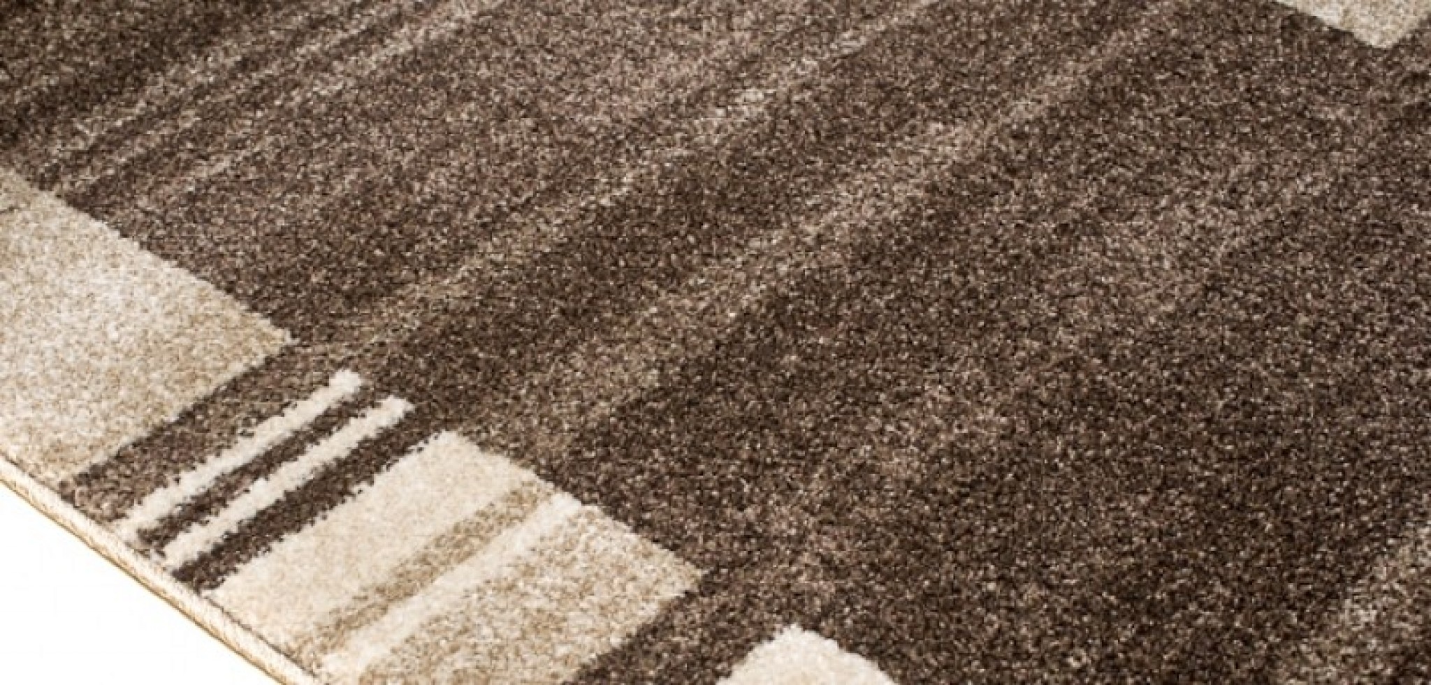 Tapis de couloir Sari Marron Beige Cadre