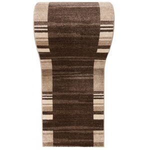 Tapis de couloir Sari Marron Beige Cadre