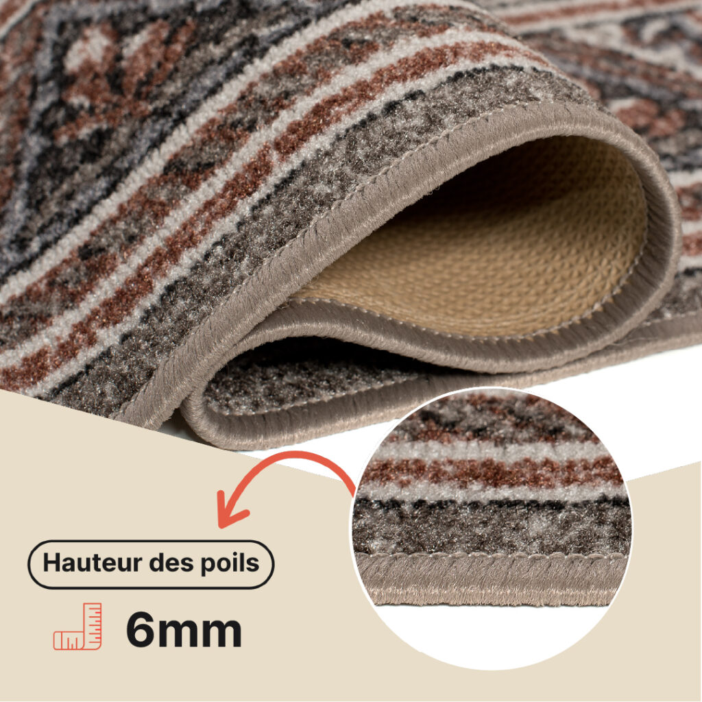 Tapis de couloir Antidérapant Gris Colombin Triangles