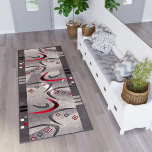 Tapis de couloir Dream Gris Rouge Demi-lune