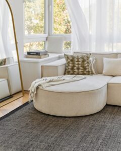 Tapis Laine Loni Noir