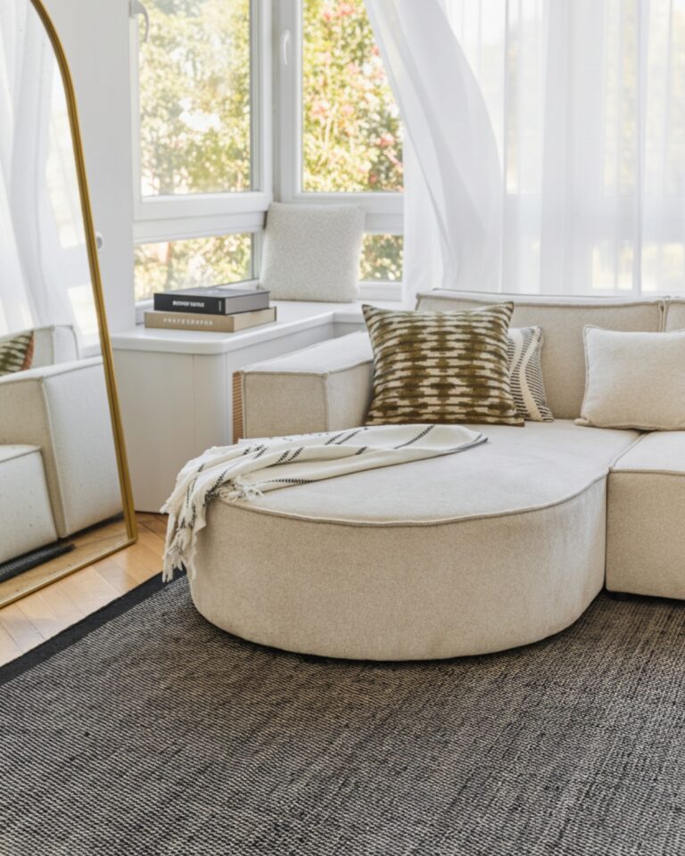 Tapis Laine Loni Noir