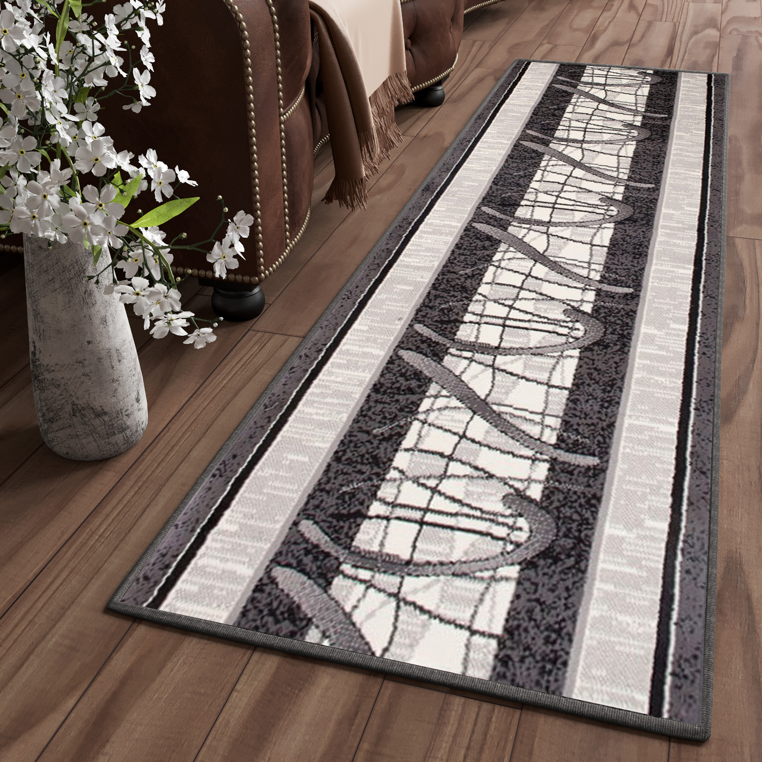 Tapis de couloir Dream Gris Géométrique