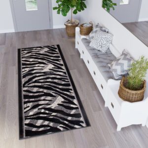 Tapis de couloir Dream Gris Noir Imprimé Animalier