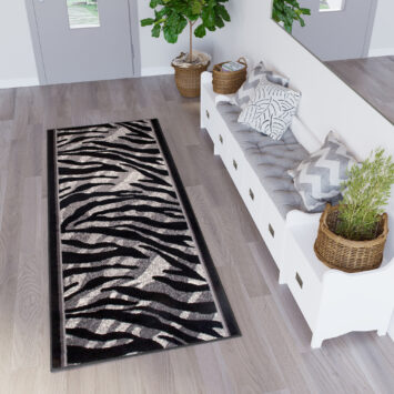 Tapis de couloir Dream Gris Noir Imprimé Animalier