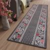 Tapis de couloir Dream Traditionnel Gris Motif Floral
