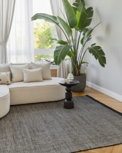 Tapis Laine Loni Noir