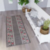 Tapis de couloir Dream Traditionnel Gris Motif Floral