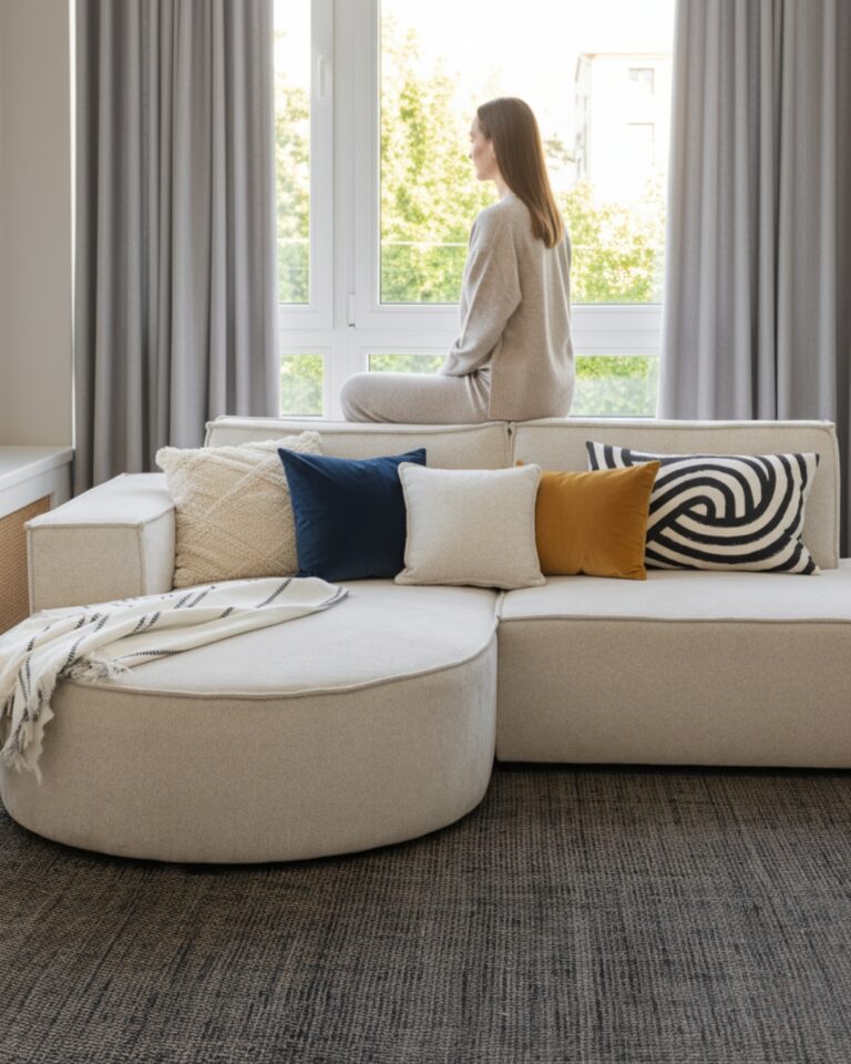 Tapis Laine Loni Noir