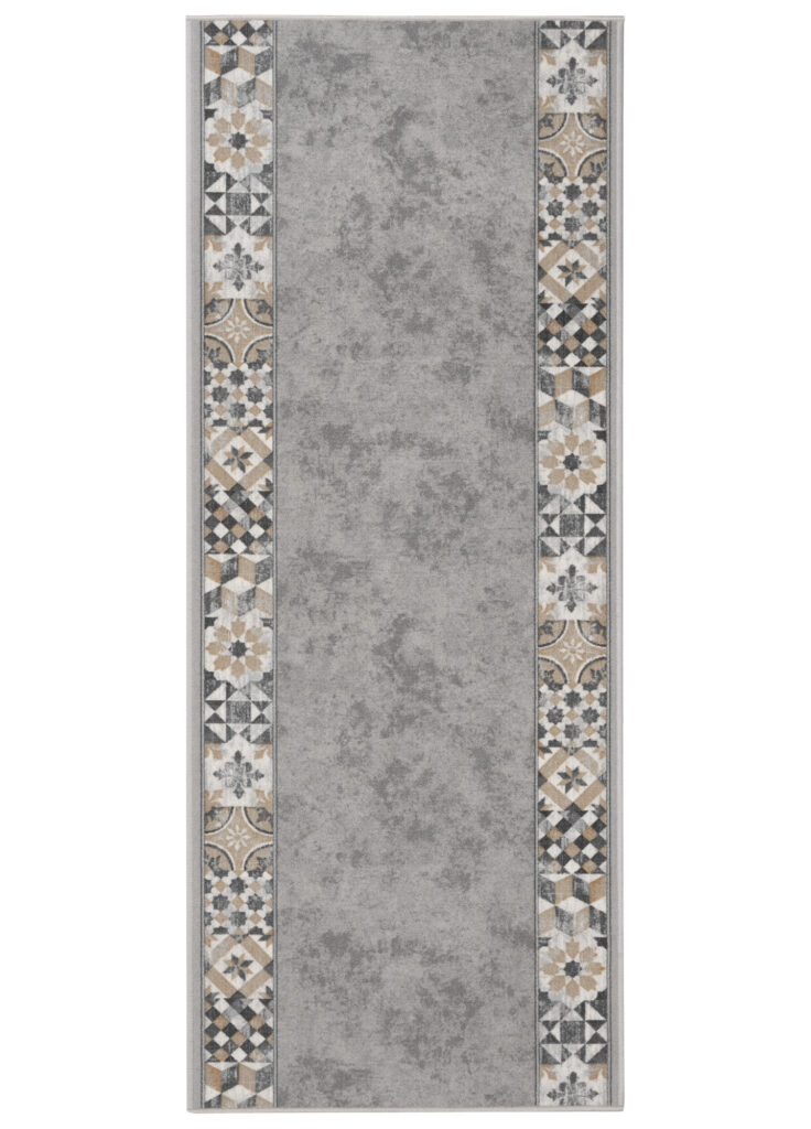 Tapis de couloir Antidérapant Gris Mosaïque