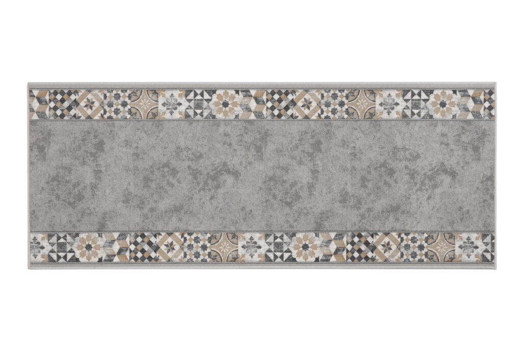 Tapis de couloir Antidérapant Gris Mosaïque