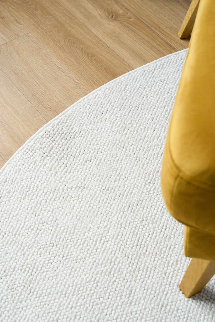 Tapis Agra Rond Crème Moderne
