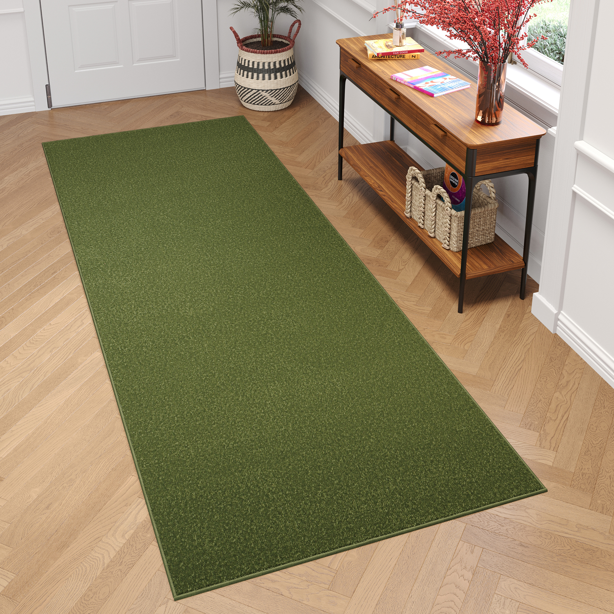 Tapis de couloir Mono Indoor Outdoor Vert
