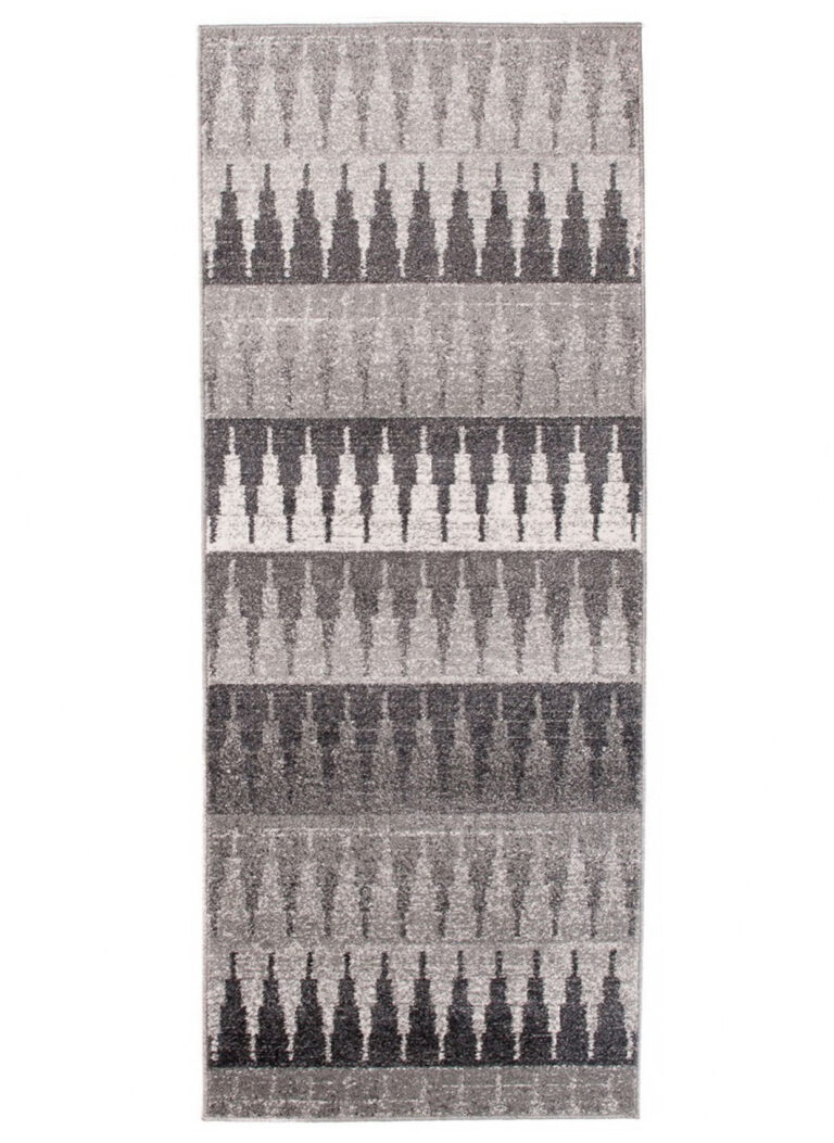 Tapis de couloir Sari Gris Géométrique