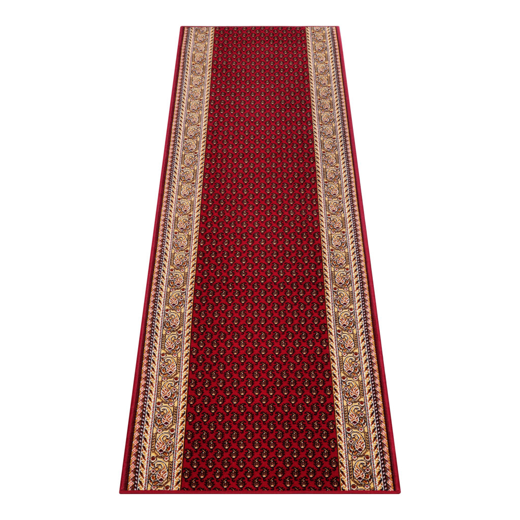 Tapis de couloir Antidérapant Rouge Doré