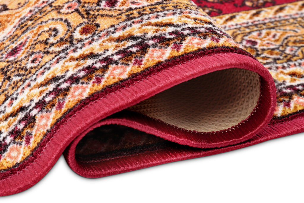 Tapis de couloir Antidérapant Rouge Doré