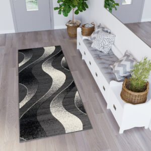 Tapis de couloir Dream Gris Foncé Ondes
